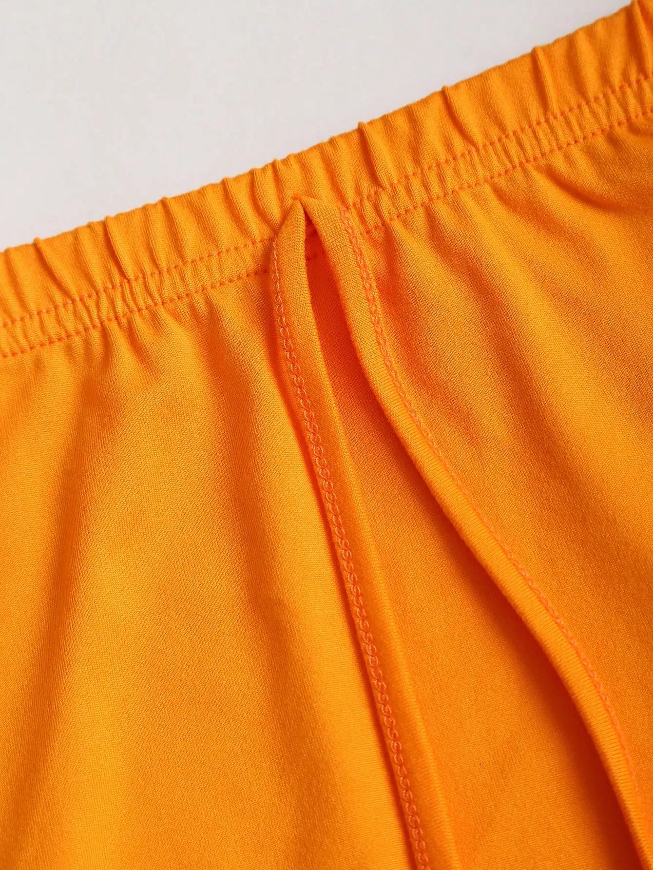 Women's Orange Halter Top & Bodycon Mermaid Skirt 2-Piece Set with Beaded Straps