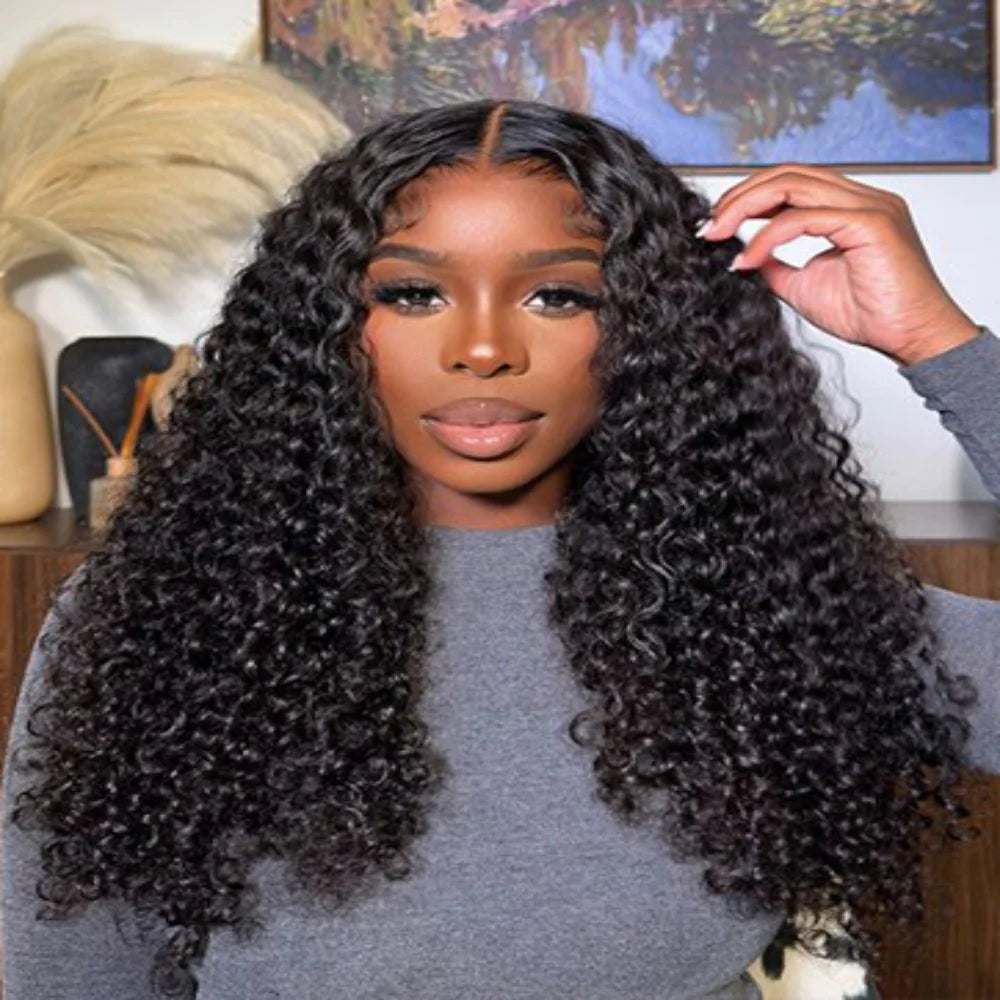 250 Density Burmese Curly Hair Wig 13x6 Lace Frontal Wig 100% Human Hair Deep Wave 13x4 HD Lace Front Human Hair Wigs For Women