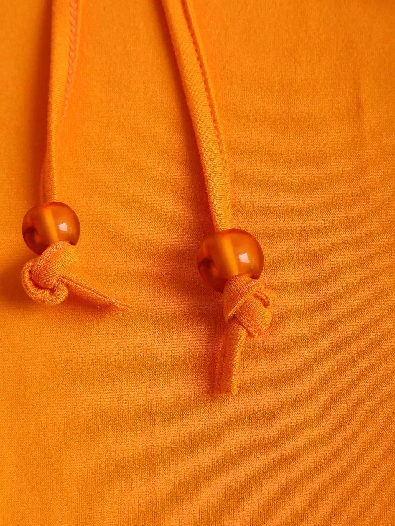 Women's Orange Halter Top & Bodycon Mermaid Skirt 2-Piece Set with Beaded Straps