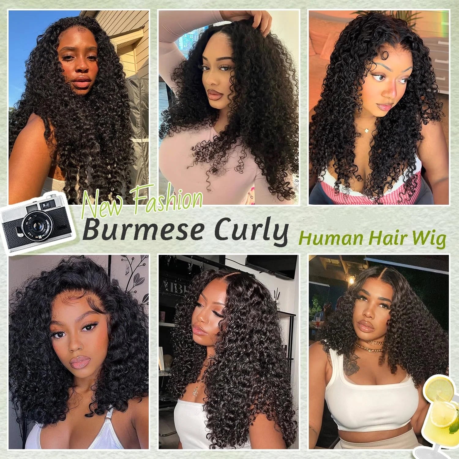 250 Density Burmese Curly Hair Wig 13x6 Lace Frontal Wig 100% Human Hair Deep Wave 13x4 HD Lace Front Human Hair Wigs For Women